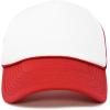 imageDALIX Two Tone Trucker Hat Summer Mesh Cap with Adjustable Snapback StrapRed White