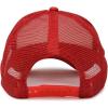 imageDALIX Two Tone Trucker Hat Summer Mesh Cap with Adjustable Snapback StrapRed White