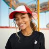 imageDALIX Two Tone Trucker Hat Summer Mesh Cap with Adjustable Snapback StrapRed White