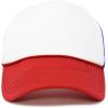 imageDALIX Two Tone Trucker Hat Summer Mesh Cap with Adjustable Snapback StrapRedwhiteblue