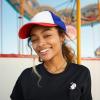 imageDALIX Two Tone Trucker Hat Summer Mesh Cap with Adjustable Snapback StrapRedwhiteblue