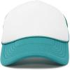 imageDALIX Two Tone Trucker Hat Summer Mesh Cap with Adjustable Snapback StrapTeal White