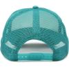 imageDALIX Two Tone Trucker Hat Summer Mesh Cap with Adjustable Snapback StrapTeal White