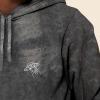 imageDALIX UFO Embroidered Fleece Hoodie Mineral Wash Long Sleeve Sweatshirt MensGray