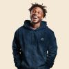 imageDALIX UFO Embroidered Fleece Hoodie Mineral Wash Long Sleeve Sweatshirt MensNavy Blue