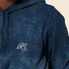 imageDALIX UFO Embroidered Fleece Hoodie Mineral Wash Long Sleeve Sweatshirt MensNavy Blue