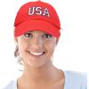 imageDALIX USA Baseball Cap Flag Hat Team US America Navy Red White Blue Gray Khaki BlackRed