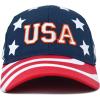 imageDALIX USA Baseball Cap Flag Hat Team US America Navy Red White Blue Gray Khaki BlackStars and Stripes