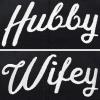 imageDALIX Wifey Hubby Couples Dad Hats Baseball Caps Married Gift Set of 2Black