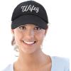 imageDALIX Wifey Hubby Couples Dad Hats Baseball Caps Married Gift Set of 2Black