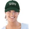 imageDALIX Wifey Hubby Couples Dad Hats Baseball Caps Married Gift Set of 2Dark Green
