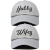 imageDALIX Wifey Hubby Couples Dad Hats Baseball Caps Married Gift Set of 2Gray