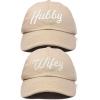imageDALIX Wifey Hubby Couples Dad Hats Baseball Caps Married Gift Set of 2Khaki