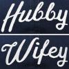 imageDALIX Wifey Hubby Couples Dad Hats Baseball Caps Married Gift Set of 2Navy Blue