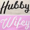 imageDALIX Wifey Hubby Couples Dad Hats Baseball Caps Married Gift Set of 2Pinkbeige