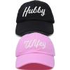 imageDALIX Wifey Hubby Couples Dad Hats Baseball Caps Married Gift Set of 2Pinkblack