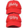 imageDALIX Wifey Hubby Couples Dad Hats Baseball Caps Married Gift Set of 2Red