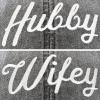 imageDALIX Wifey Hubby Couples Dad Hats Baseball Caps Married Gift Set of 2Washed Black