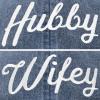 imageDALIX Wifey Hubby Couples Dad Hats Baseball Caps Married Gift Set of 2Washed Navy Blue