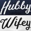 imageDALIX Wifey Hubby Couples Dad Hats Baseball Caps Married Gift Set of 2Whitenavy
