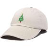 imageXmas Holidays Christmas Tree Ball Cap Embroidered HatBeige