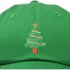 imageXmas Holidays Christmas Tree Ball Cap Embroidered HatKelly Green
