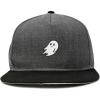 imageDALIX Ghost Snapback Flat Bill Baseball Hat Embroidered Cap MensBlack Dark Gray