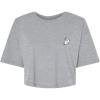 imageDALIX Heartly Ghost Embroidered Cropped Relaxed Cropped Soft Lightweight Loose T Shirt WomensAthletic Heather