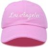 imageDALIX Los Angeles Embroidered Cotton Dad Cap Summer LA Baseball HatLight Pink