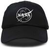 imageDALIX NASA Embroidered Mens Womens Cotton Dad Hat Baseball Cap AdjustableWhite Meatball  Black