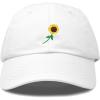 imageDALIX Sunflower Hat Womens Floral Baseball Cap WashedWhite