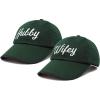 imageDALIX Wifey Hubby Couples Dad Hats Baseball Caps Married Gift Set of 2Dark Green
