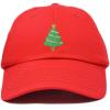 imageXmas Holidays Christmas Tree Ball Cap Embroidered HatRed