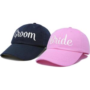 imageDALIX Bride Groom Dad Hats Baseball Caps Newlywed Wedding Party GiftPinknavy