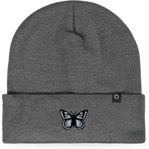 imageDALIX Butterfly Embroidered Beanie Insect Warm Winter Knit Hat for WomenAsphalt Gray