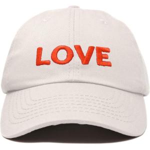 imageDALIX Custom Embroidered Hats Dad Caps Love Stitched Logo HatBeige