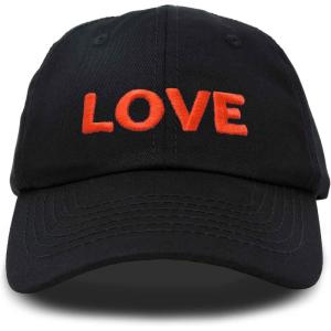 imageDALIX Custom Embroidered Hats Dad Caps Love Stitched Logo HatBlack