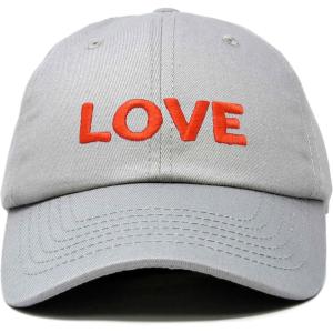imageDALIX Custom Embroidered Hats Dad Caps Love Stitched Logo HatGray