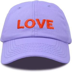 imageDALIX Custom Embroidered Hats Dad Caps Love Stitched Logo HatLavender