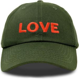 imageDALIX Custom Embroidered Hats Dad Caps Love Stitched Logo HatOlive