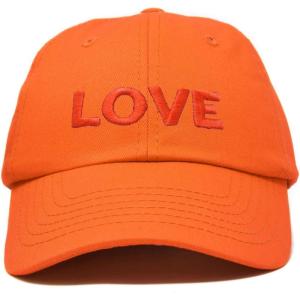 imageDALIX Custom Embroidered Hats Dad Caps Love Stitched Logo HatOrange
