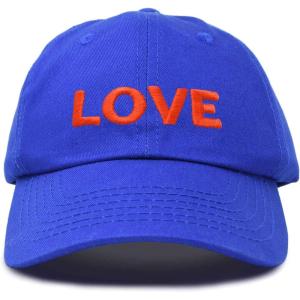imageDALIX Custom Embroidered Hats Dad Caps Love Stitched Logo HatRoyal Blue
