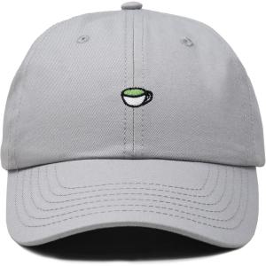imageDALIX Lil Matcha Embroidered Cotton Summer Outdoor Baseball Cap Dad Hat WomensGray