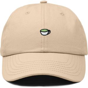 imageDALIX Lil Matcha Embroidered Cotton Summer Outdoor Baseball Cap Dad Hat WomensKhaki