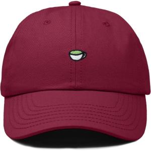 imageDALIX Lil Matcha Embroidered Cotton Summer Outdoor Baseball Cap Dad Hat WomensMaroon