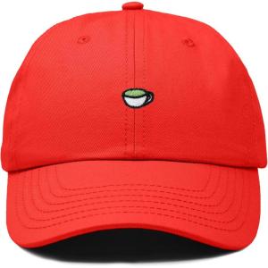 imageDALIX Lil Matcha Embroidered Cotton Summer Outdoor Baseball Cap Dad Hat WomensRed
