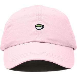 imageDALIX Lil Matcha Embroidered Cotton Summer Outdoor Baseball Cap Dad Hat WomensWashed Pink