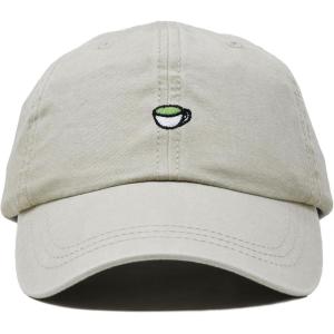 imageDALIX Lil Matcha Embroidered Cotton Summer Outdoor Baseball Cap Dad Hat WomensWashed Stone White