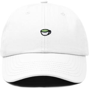 imageDALIX Lil Matcha Embroidered Cotton Summer Outdoor Baseball Cap Dad Hat WomensWhite