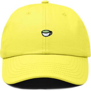 imageDALIX Lil Matcha Embroidered Cotton Summer Outdoor Baseball Cap Dad Hat WomensYellow